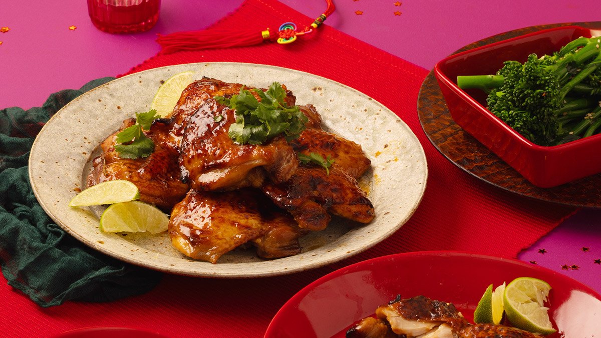 Hähnchen mit Honig-Limetten-Sojasauce